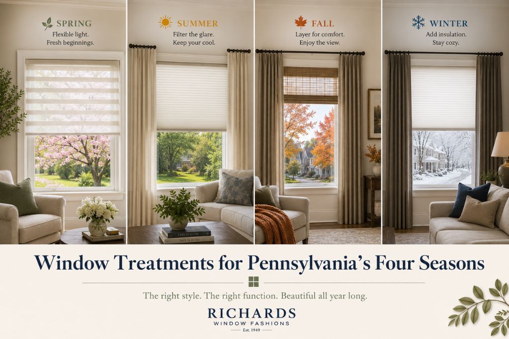 Window Treatments for Pennsylvania’s Four Seasons